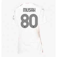 Stroje piłkarskie AC Milan Yunus Musah #80 Koszulka Wyjazdowej dla damskie 2023-24 Krótki Rękaw